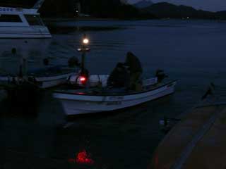2008年12月7日（日）舞鶴は吉田の筏より夕刻に帰港です